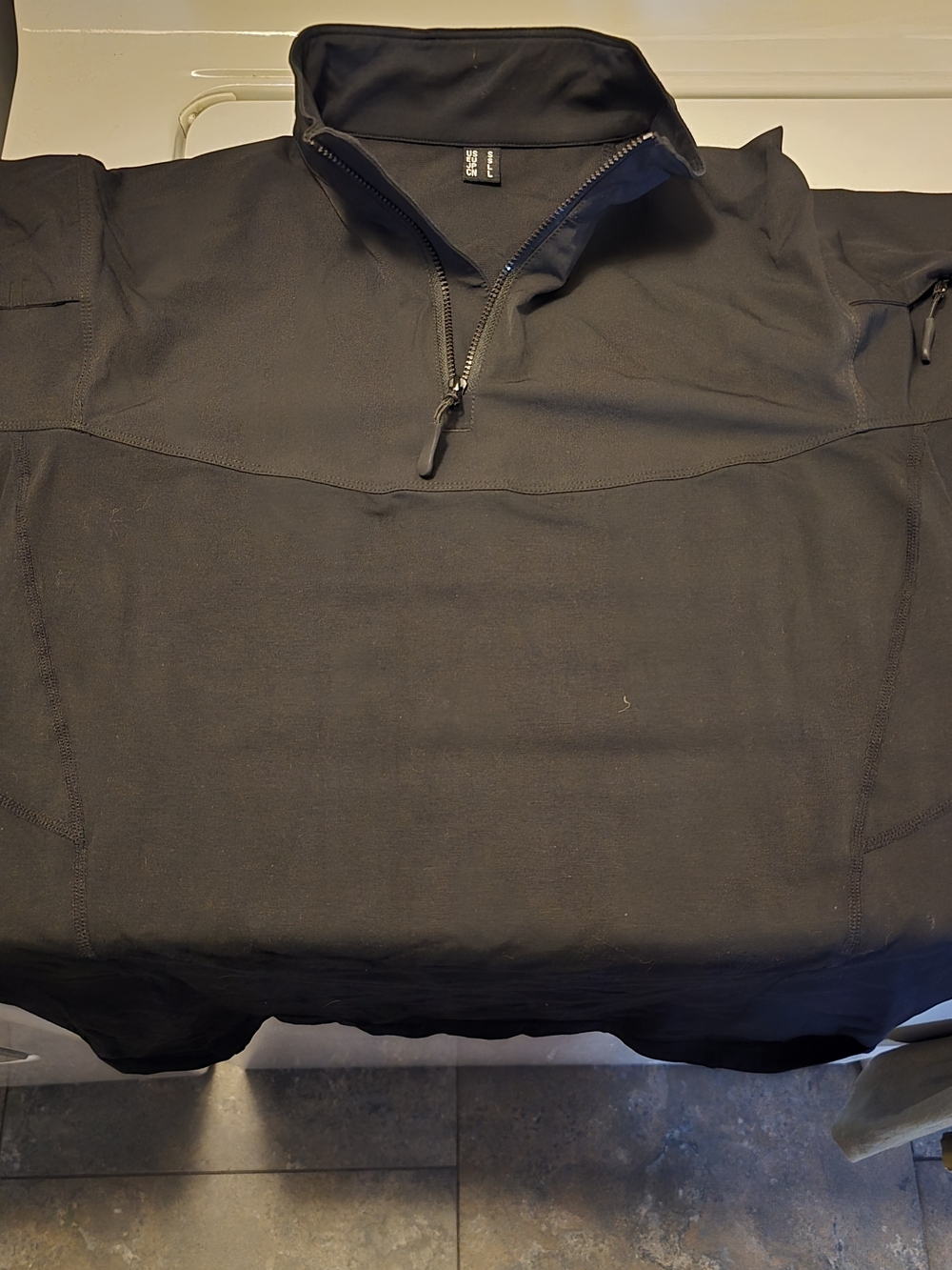 Black Quarter-Zip Pullover